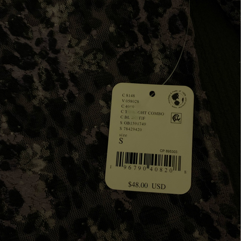 Free People Floral Mesh Long Sleeve Top - Picture 4 of 6